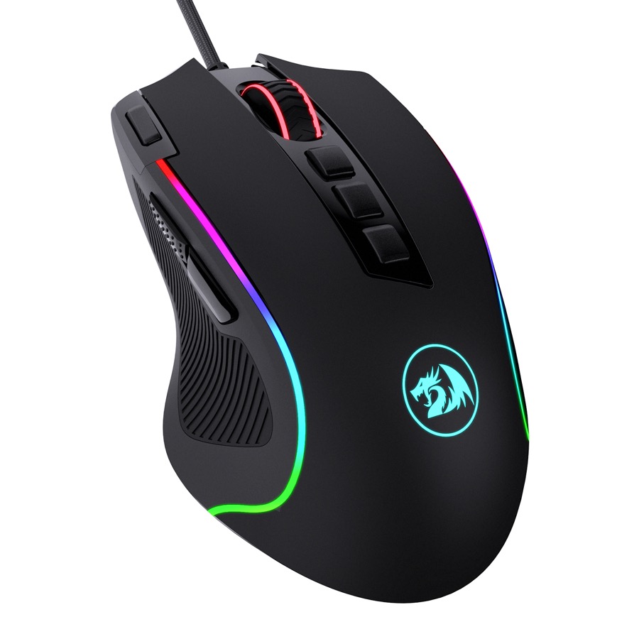 Redragon M612 Predator RGB Gaming Mouse, 8000 DPI Wired Optical Gamer Mouse with 11 Programmable Buttons & 5 Backlit Modes, Software Supports DIY Keybinds Rapid Fire Button