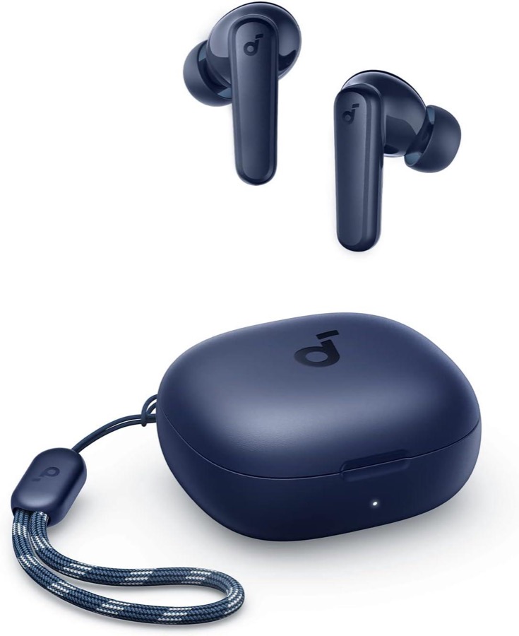 Soundcore by Anker P20i True Wireless Earbuds, 10mm Drivers with Big Bass, Bluetooth 5.3, 30H Long Playtime, Water-Resistant, 2 Mics for AI Clear Calls, 22 Preset EQs, Customization via App Blue